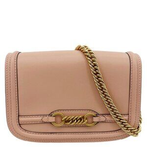 Burberry  Link Flap Soft Calfskin Leather Crossbody Bag Rose Gold